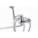 FAUZT FZS-888-126 bathtub mixer, single-leaf, pour 340 mm, watering can, chrome