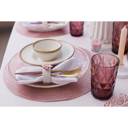 Porcelain plate for the paste Magistro Poursephona, 140 ml, D = 21 cm, beige color-6
