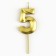 Candle figure for the cake "5", gold, 2.5 x 8 cm.