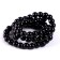 Beads made of natural stone "Black Agat" set 60 pcs., Size 1 pc. - 6 mm