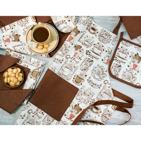 Serving napkin Dolce vita, size 40x40 cm, beige color-2