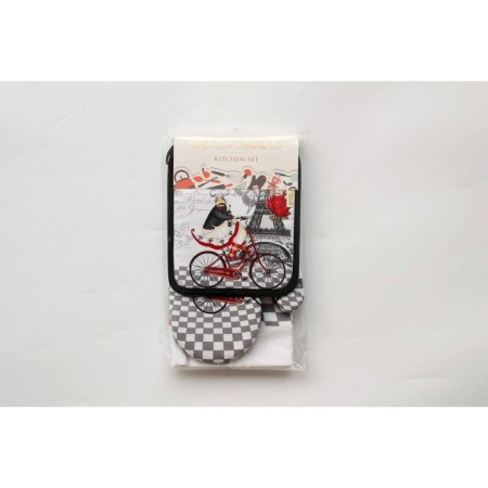 Kitchen kit No. 1: towel, take -off, mittens 38x63 cm