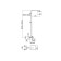 The shower system Fashun A52402-7, pour 115 mm, with a tropical shower, hand watering can, black