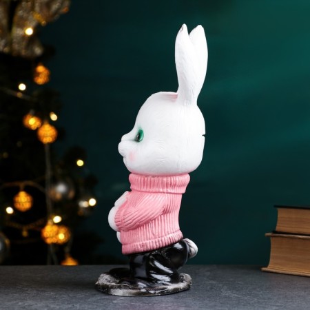 New Year's piggy bank "Hare Skier" Bely, 27cm-3