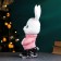 New Year's piggy bank "Hare Skier" Bely, 27cm