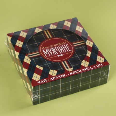 Gift set "Real Men", tea, cream-cells, nuts in chocolate-5