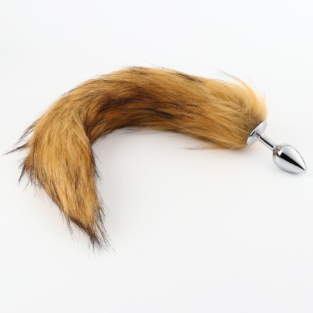 Anal traffic jam with the fur of the oki, silver sleeve 28 mm, tail 400 mm, chestnut