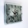 Carting clock is wall-mounted, interior "gray horses", silent, 25 x 35 cm