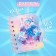 Notebook Gift Book on the comb 80l, line, color block, cover. 3D anime (10.2x10.5cm) 10539