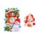 New Year's prediction "Snowman" embossing, balls, watches, 11.5 x 22 cm