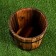 Set of wooden pots, round 18x16x12cm