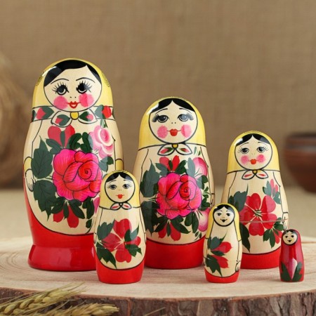 Matryoshka "Semenovskaya", 6 puppet, the highest category