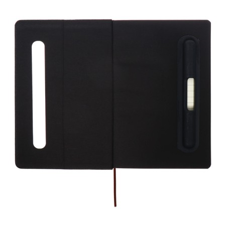 Leduced Diary A5, 96l, Lin, Holder for phone/tablet/handles, black-6