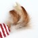 A toy for cats "Mouse-Greasure", 7 cm, white-red