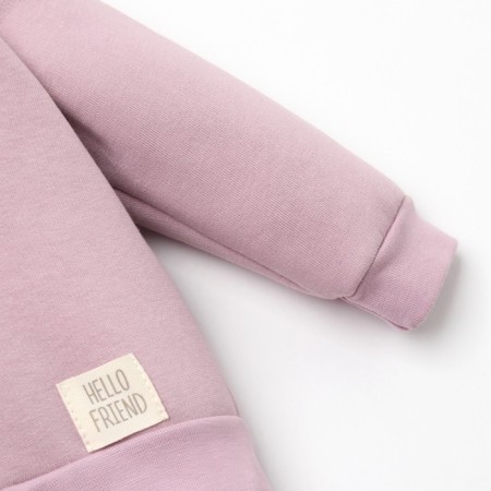 Costume: sweatshirt and pants crumb I, Basic Line, height 68-74 cm, pink color-7