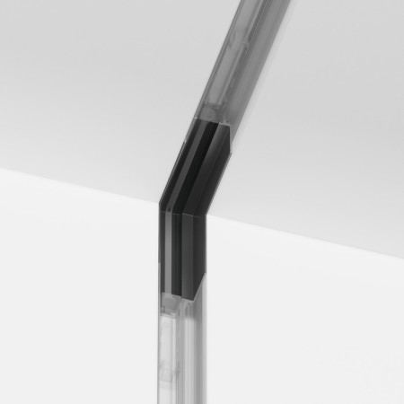 The internal corner connector for the built-in track system Technical Trail-22b, 12x12x8.5 cm, black color is black-4