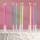 Candles for the cake "Neon", 10 pcs, multi -colored, 14 cm