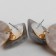 Earrings Plastic "Tanzania" marble circles, brown-gray color