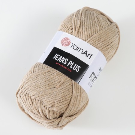 Yarn "Jeans Plus" 55% cotton, 45% acrylic 160m/100g (48 beige)-1
