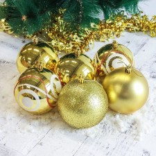 Set of balls plastic D-10 cm, 6 pcs 
