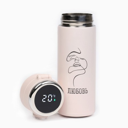 Thermal circle, 420 ml, Simple "Love", retains heat 8 hours, thermometer-2
