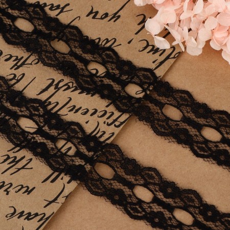 Capricon lace, 30 mm × 10 ± 1 m, black color-1