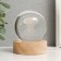 Souvenir glass backlight "Medusa" d = 6 cm stand wood, usb 6.5x6.5x7.5 cm
