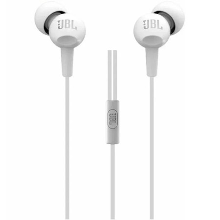 Headphones JBL C100SI, vacuum, microphone, 100DB, 16 Ohm, 3.5 mm, 1.2 m, white-1