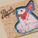 Wooden postcard "White Bear", 8 x 8 cm, New Year