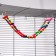 Toy for birds "ladder with beads" 8 steps, mix of flowers