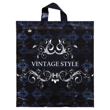 Package "Vintage Style", polyethylene with a loop pen, 44x40 cm, 70 μm