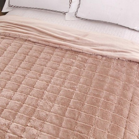 Madeline bedspread, 220x240 cm size, beige color-1