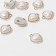 Pearl suspension heart 1.9 × 1.6 × 0.7 cm, (set 10 pcs.), White color in gold