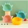 Baby plate on a suction cup, silicone, turquoise color, rr: 12x15x5.5 cm