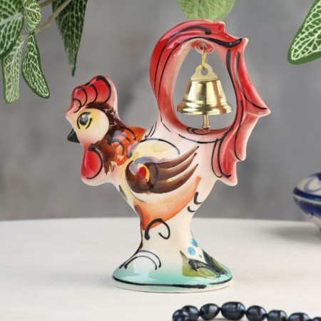 Souvenir "Cockerel with a bell", color, gzhel-5