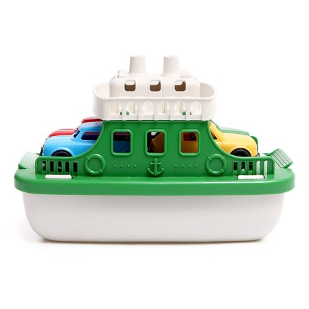 Ferry with cars, green color-3