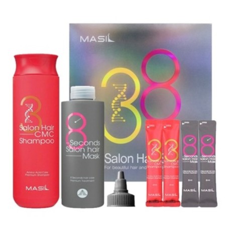 Set: hair shampoo, mask for quick hair restoration, 350 ml+8 ml-2 pcs