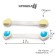 A set of locks for doors and boxes, universal, 17 cm., 2 pcs., Blue/white color, crumb I