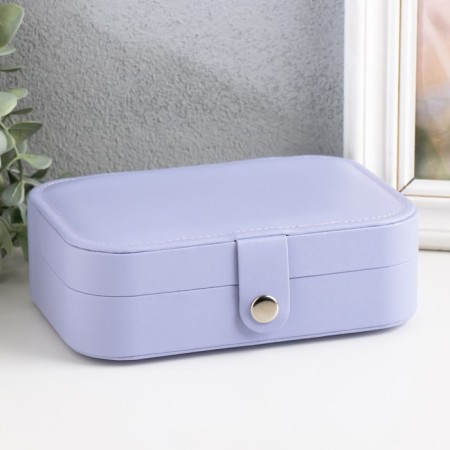 Casket to the leatherette for jewelry "Matte surface" Lilac 16x11x5 cm