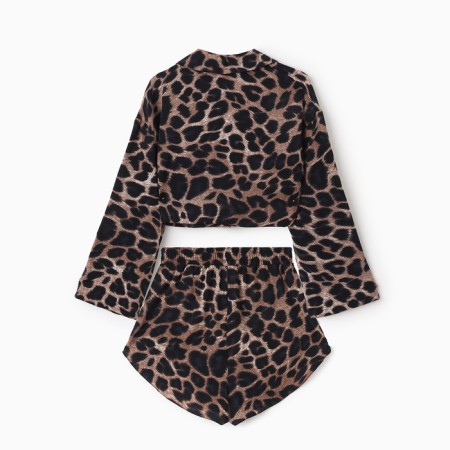 Kit (shirt, shorts) Women's Minaku: Home Collection color Leopard, river 46-11