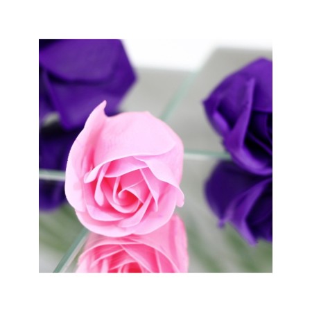 Soap roses, purple and pink, set of 11 pcs.-7