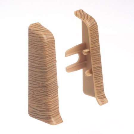 End (pair) for skirting boards 55mm "decoration", 211 oak rustic