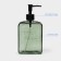 Glass soap dispenser 580 ml, the color is transparent green, black pump