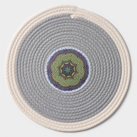 Serving napkin on the table “Mira”, D = 38 cm, gray color, Mix drawing-4