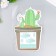 The sticker on the switch "Cactus in a pot and clouds" window 8.5x8.5 cm, volumetric 26x16.5 cm