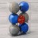 Set of balls plastic D-6 cm, 6 pcs "Dorofa strip shine" mix
