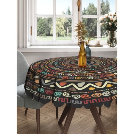 The tablecloth “African circles”, round, Saten, d = 150 cm