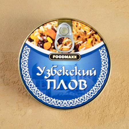 Uzbek pilaf with meat, 325g, canned-4