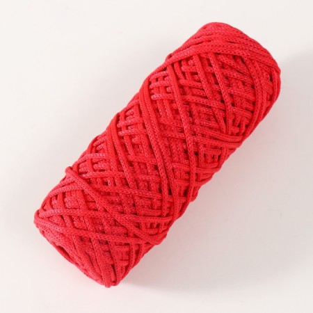 Knitting cord 35% cotton, 65% polypropylene 3 mm 85m/160 ± 10 g (red)-1