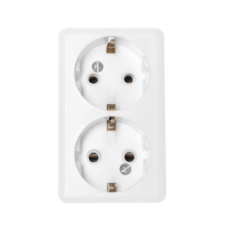 Rosette "Elect" RS 16-011, 16 A, 250 V, double, open, with salary, white-2